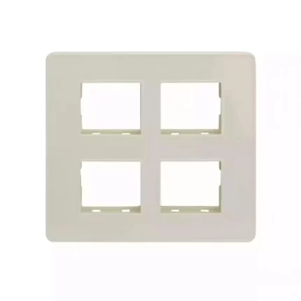 EnGem 8 Module Grid Frame + 8 Module Cover Square White